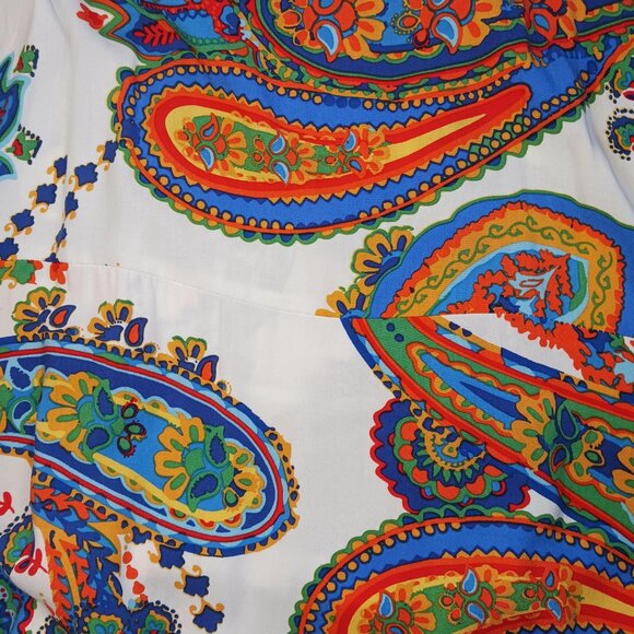 1. State Womens Medium Maxi Dress White Paisley Sleeveless Casual Weekend Ready - Picture 4 of 6